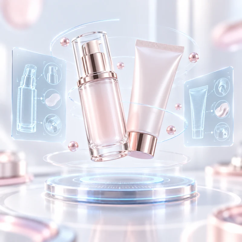 Cosmetics bottle 3D model preview